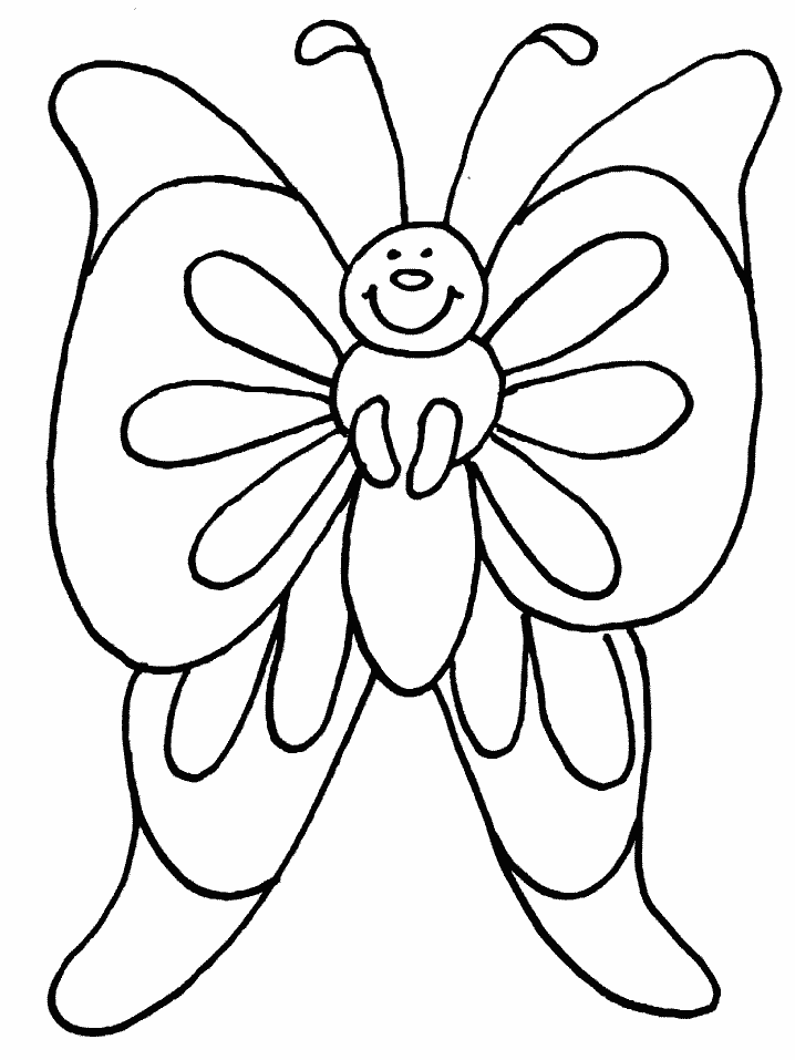 Colorea a una Mariposa