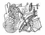 abstract coloring pages