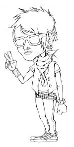 emo coloring sheets 2