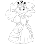 princess colouring pages 3